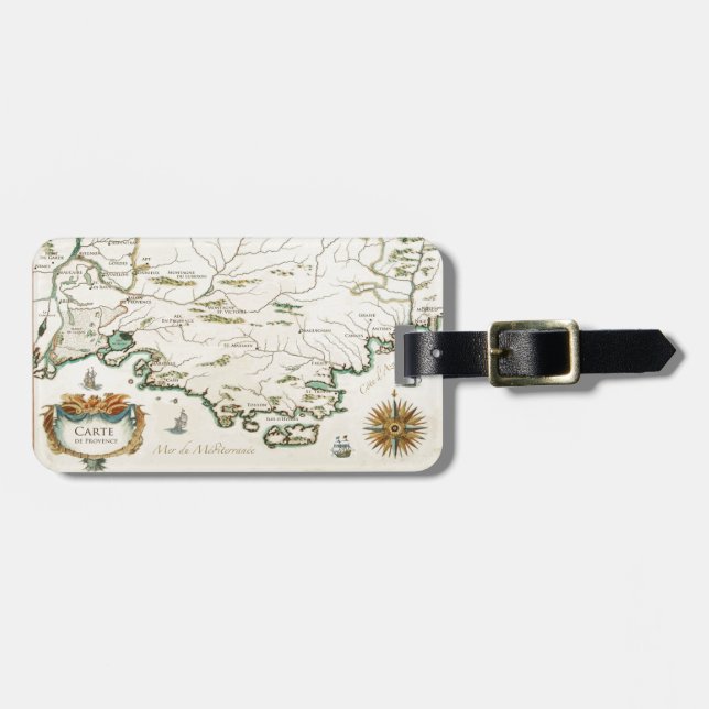 Étiquette À Bagage Étiquette de bagage de carte de la Provence (Devant horizontal)