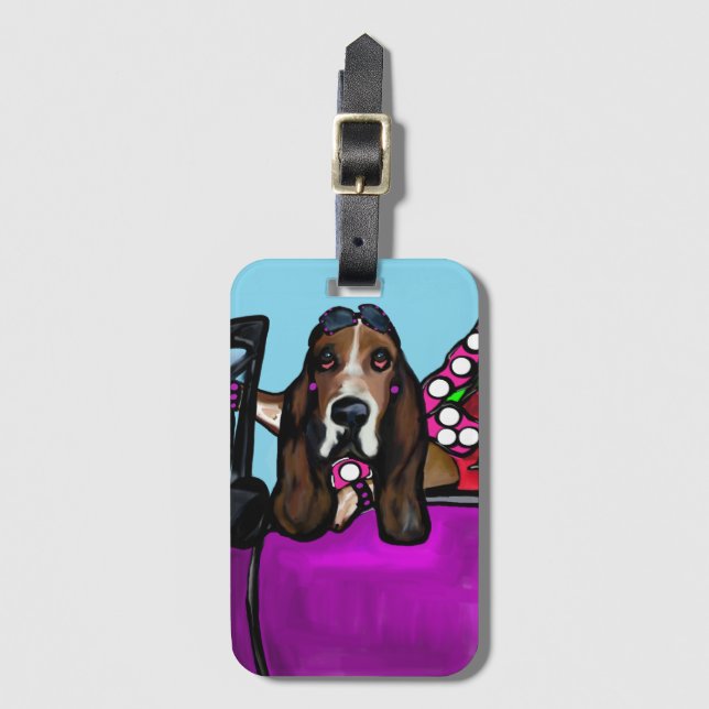 ÉTIQUETTE À BAGAGE ÉTIQUETTE DE BAGAGE DE CHIEN DE DIVA (Devant Vertical)