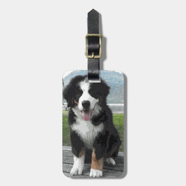 Étiquette À Bagage Étiquette de bagage de chien de montagne de (Devant Vertical)