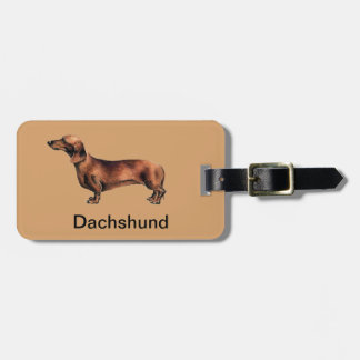 Étiquette À Bagage Étiquette de bagage de chien de teckel