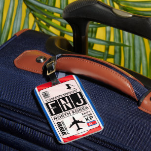 Étiquette À Bagage Étiquette de bagage de Corée du Nord