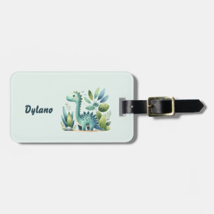 Étiquette À Bagage Étiquette de bagage de dinosaure adorable pour enf