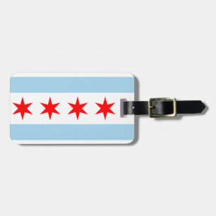 Étiquette À Bagage Étiquette de bagage de drapeau de Chicago
