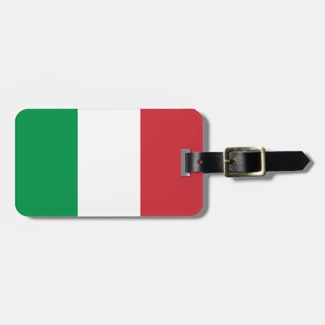 Étiquette À Bagage Étiquette de bagage de drapeau de l'Italie (Devant horizontal)
