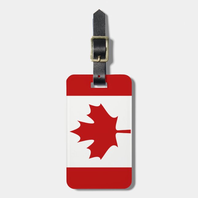 Étiquette À Bagage Étiquette de bagage de drapeau du Canada (ajoutez (Devant Vertical)
