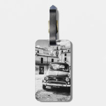 Étiquette de bagage de Fiat 500, voiture italienne