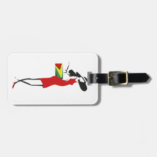 Étiquette À Bagage Étiquette de bagage de fille de la Guyane