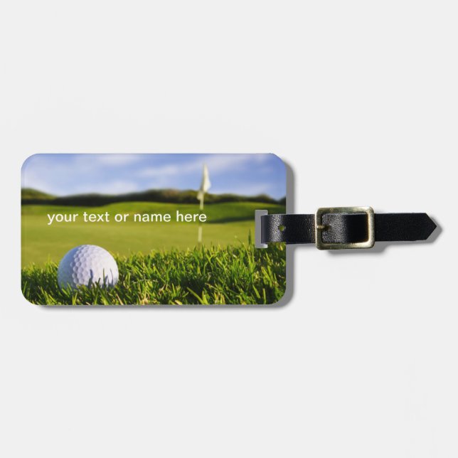 Étiquette À Bagage étiquette de bagage de golf (Devant horizontal)