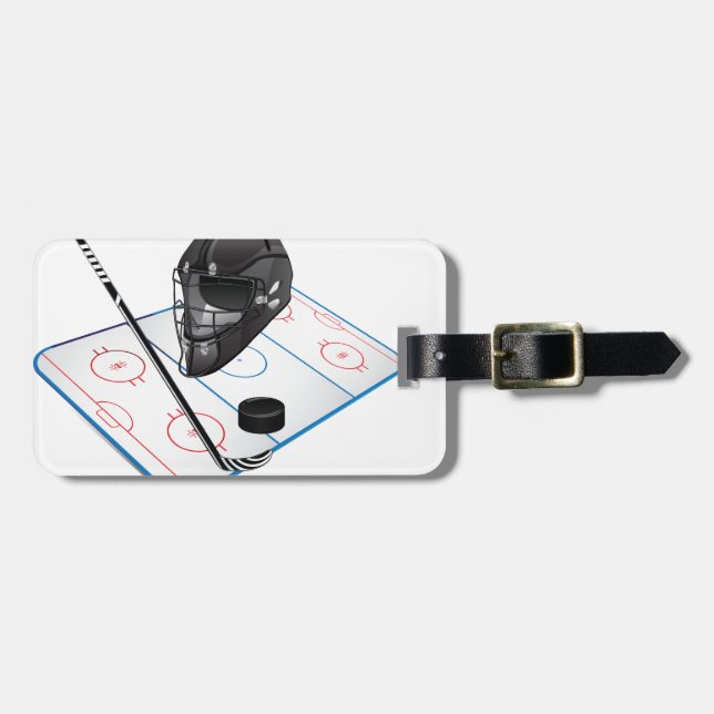 Étiquette À Bagage Étiquette de bagage de hockey sur glace (Devant horizontal)