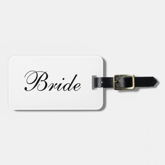 Étiquette À Bagage Étiquette de bagage de "jeune mariée" (Devant horizontal)