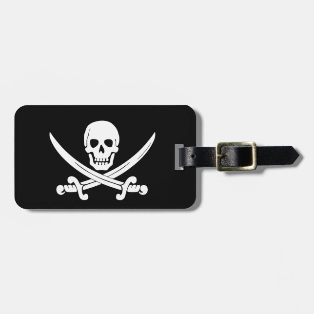 Étiquette À Bagage Étiquette de Bagage de jolly roger de drapeau de (Devant horizontal)