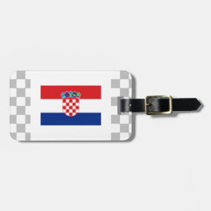 Étiquette À Bagage Étiquette de bagage de la Croatie avec le bracelet