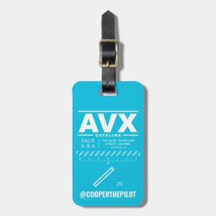 Étiquette À Bagage Étiquette de bagage de l'aéroport Catalina AVX