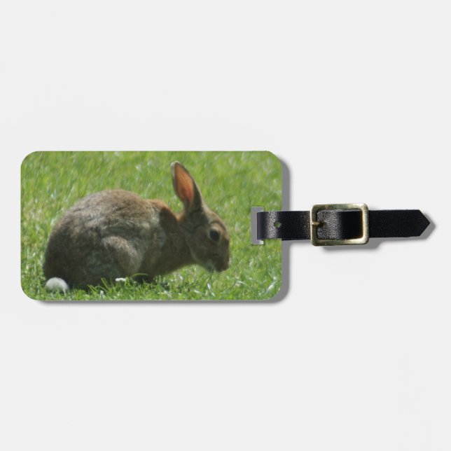 Étiquette À Bagage Étiquette de bagage de lapin (Devant horizontal)