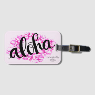 Étiquette À Bagage Étiquette de bagage de Lei de Plumeria Aloha
