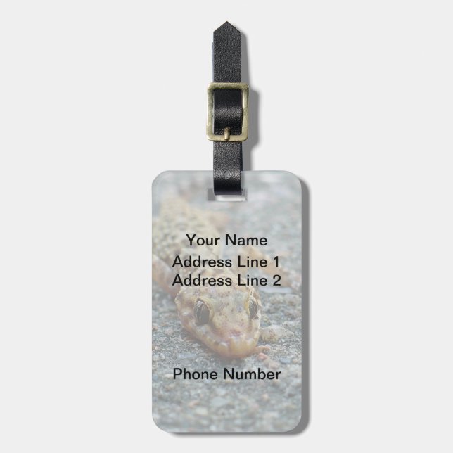 Étiquette À Bagage Étiquette de bagage de lézard (Devant Vertical)