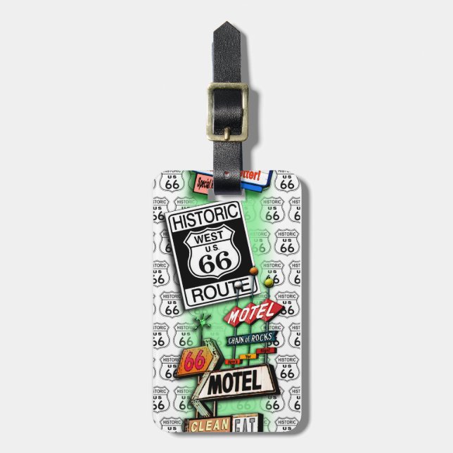 Étiquette À Bagage ÉTIQUETTE de BAGAGE de l'ITINÉRAIRE 66 par (Devant Vertical)