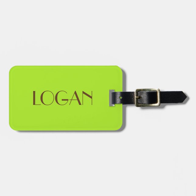 Étiquette À Bagage Étiquette de bagage de Logan pour le voyage (Devant horizontal)