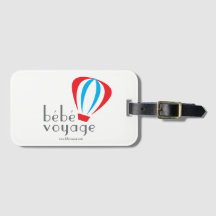 Étiquette de bagage de logo de voyage de Bebe