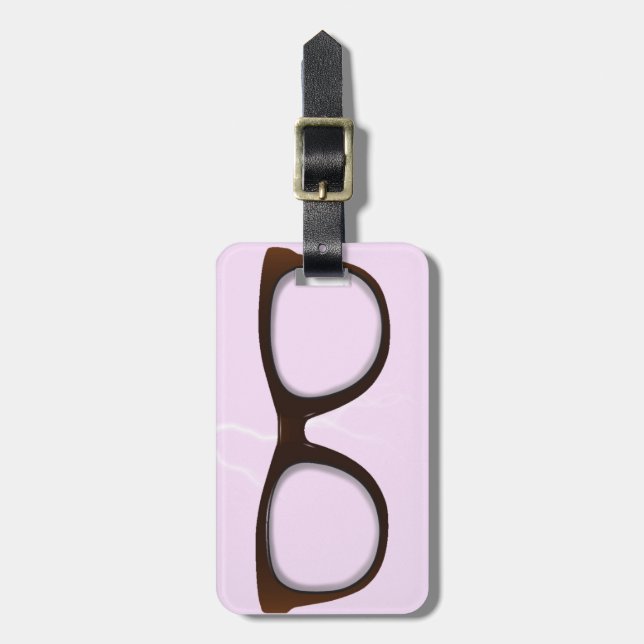 Étiquette À Bagage Étiquette de bagage de lunettes (Devant Vertical)