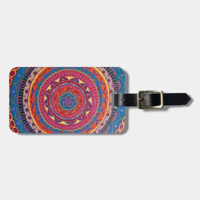 Étiquette À Bagage Étiquette de bagage de mandala (Devant horizontal)