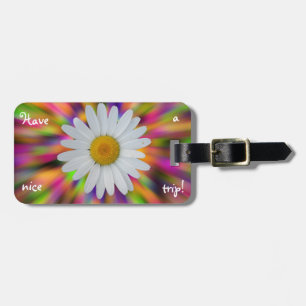 Étiquette À Bagage Étiquette de bagage de marguerite avec le bracelet