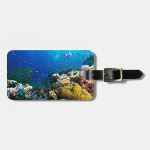 Étiquette À Bagage Étiquette de bagage de mer de corail