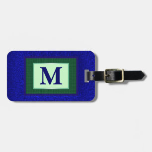 Étiquette À Bagage Étiquette de bagage de monogramme
