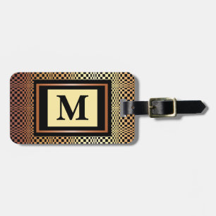 Étiquette À Bagage Étiquette de bagage de monogramme
