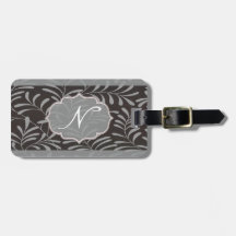 Étiquette de bagage de monogramme