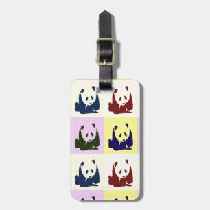 Étiquette À Bagage Étiquette de bagage de pandas de bébé d'art de