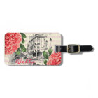 Étiquette de bagage de pivoine de Bella Italie