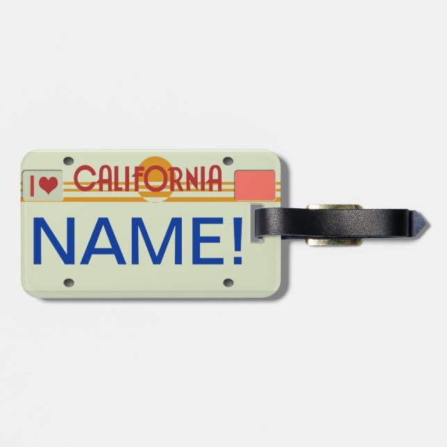 Étiquette À Bagage Étiquette de bagage de plat de la Californie (Dos horizontal)