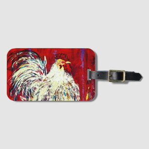 Étiquette À Bagage étiquette de bagage de poulet au coq