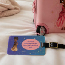 Étiquette de bagage de princesse africaine