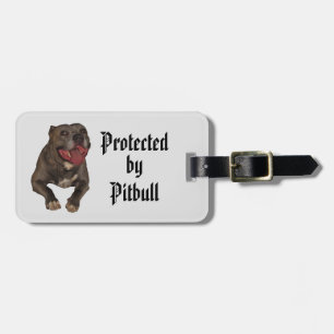 Étiquette À Bagage Étiquette de bagage de protection de Pitbull
