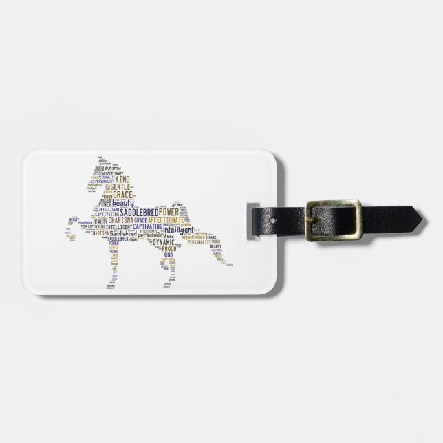 Étiquette À Bagage Étiquette de bagage de Saddlebred (Devant horizontal)