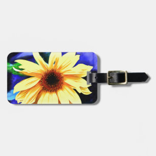 Étiquette À Bagage Étiquette de bagage de tournesol avec le bracelet