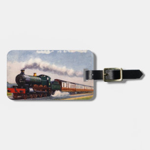 Étiquette À Bagage Étiquette de bagage de train de vapeur