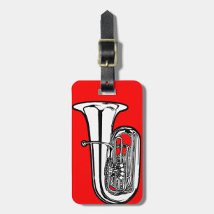 Étiquette À Bagage Étiquette de bagage de tuba avec le bracelet en