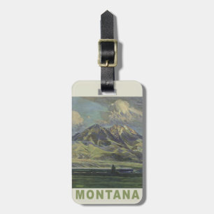 Étiquette À Bagage Étiquette de bagage de Vintage voyage du Montana