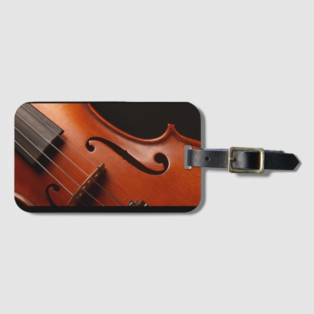 Étiquette À Bagage Étiquette de bagage de violon, étiquette de sac (Devant Horizontal)