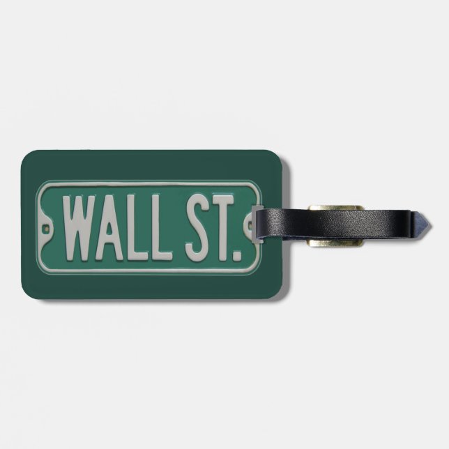 Étiquette À Bagage Étiquette de bagage de Wall Street (Dos horizontal)