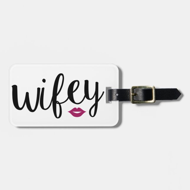 Étiquette À Bagage Étiquette de bagage de Wifey (Devant horizontal)