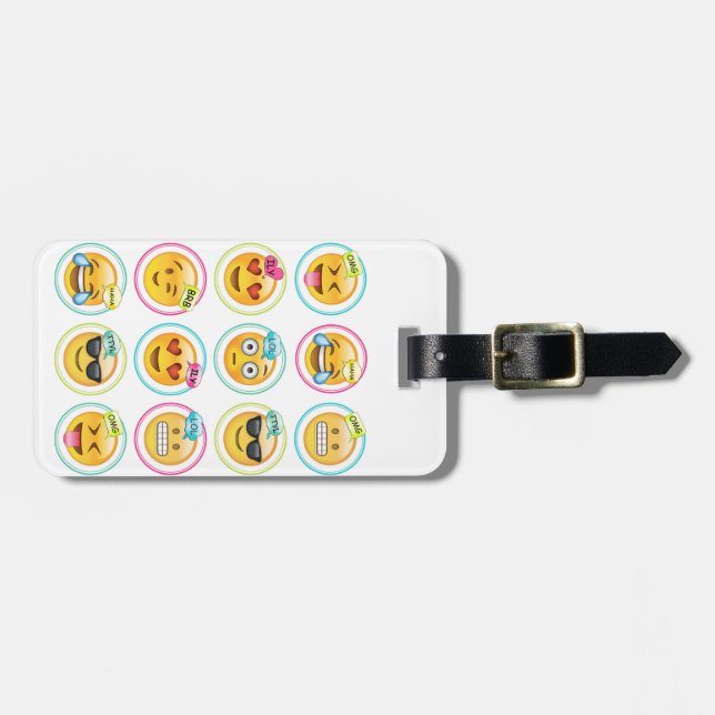 Étiquette À Bagage Étiquette de bagage d'Emoji (Devant horizontal)