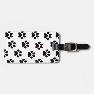 Étiquette À Bagage Étiquette de bagage d'empreintes de pattes de chat