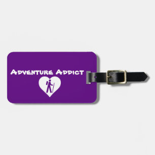 Étiquette À Bagage Étiquette de bagage "d'intoxiqué d'aventure"