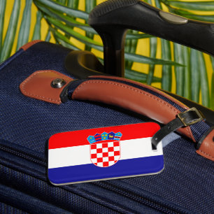 Étiquette À Bagage Étiquette de bagage du drapeau croate