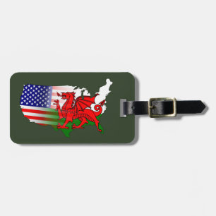 Étiquette À Bagage Étiquette de bagage du Pays de Galles Etats-Unis