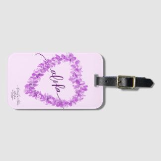 Étiquette À Bagage Étiquette de bagage en forme de cœur avec orchidée